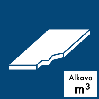 Puhdas kipsilevy (alkava m³)