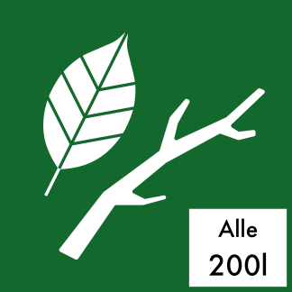 Puutarhajäte (alle 200 l)