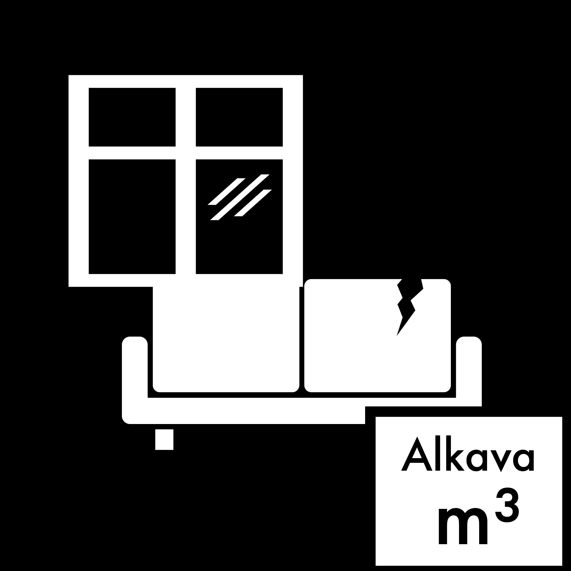 Poltettava jäte, esikäsiteltävä (alkava m³)